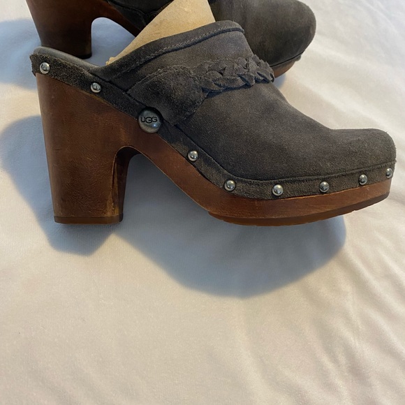 Ugg Kaylee Grey suede clog - Picture 3 of 7